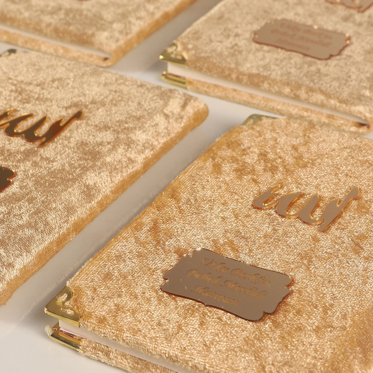 64 Sayfa Gold Kese ve İnci Tesbihli Kadife Yasin