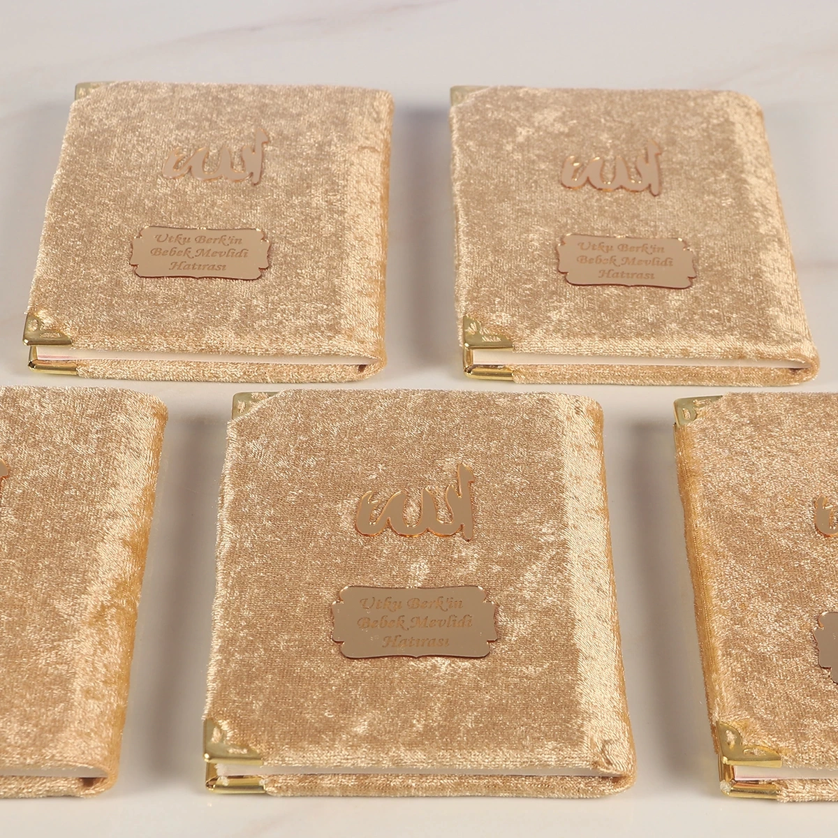 64 Sayfa Gold Kese ve İnci Tesbihli Kadife Yasin