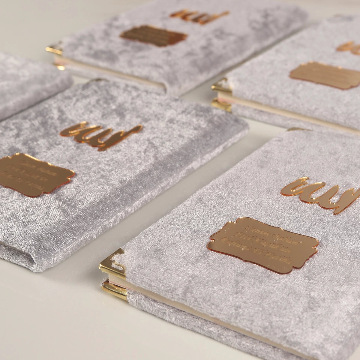 64 Sayfa Gri Kese ve İnci Tesbihli Kadife Yasin