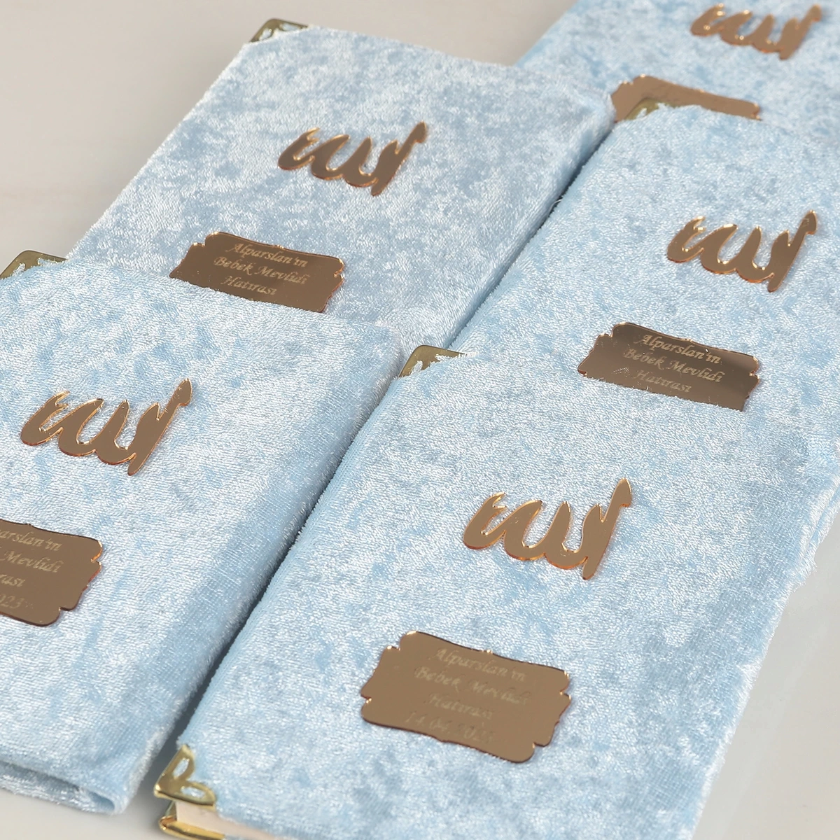 64 Sayfa Mavi Kese ve İnci Tesbihli Kadife Yasin