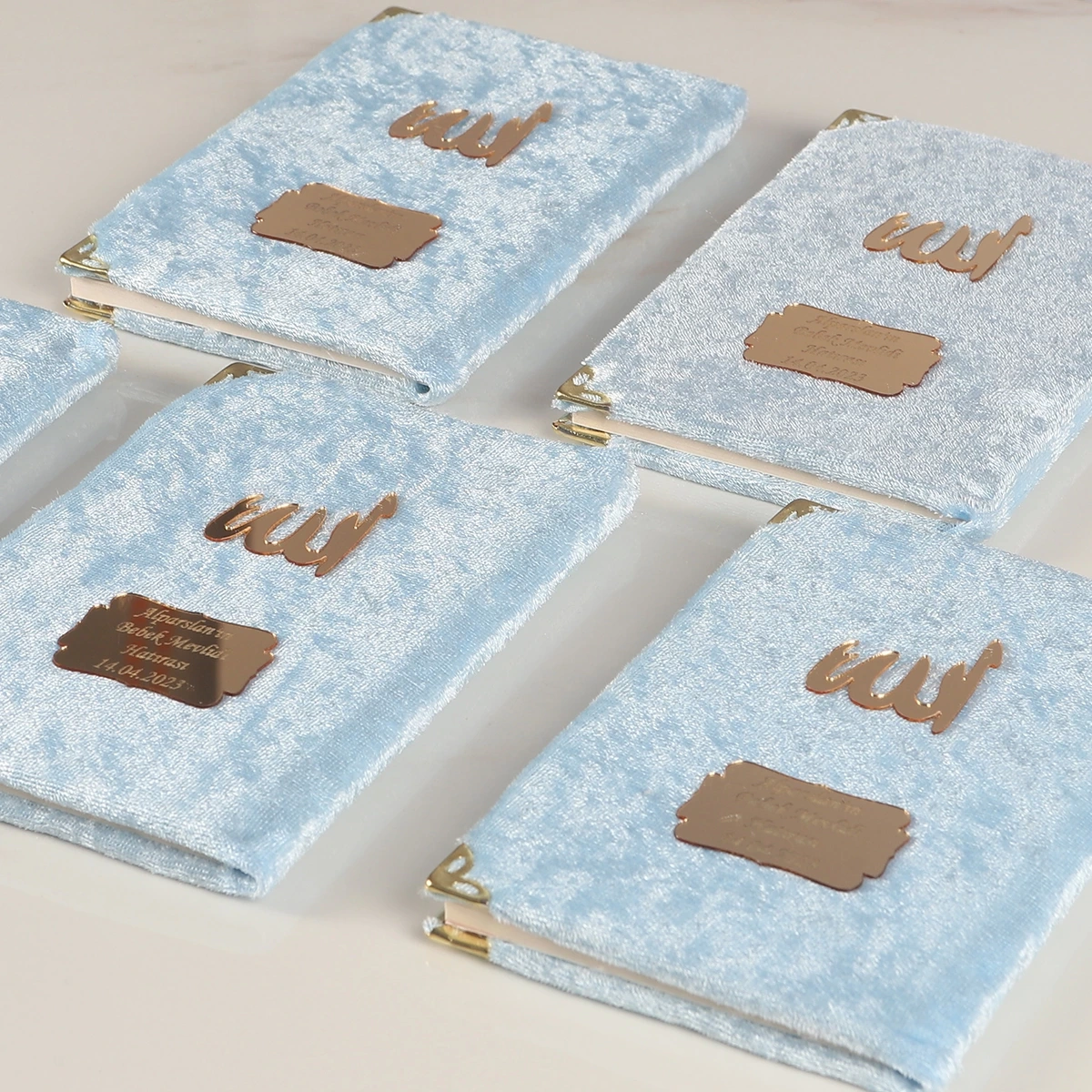 64 Sayfa Mavi Kese ve İnci Tesbihli Kadife Yasin