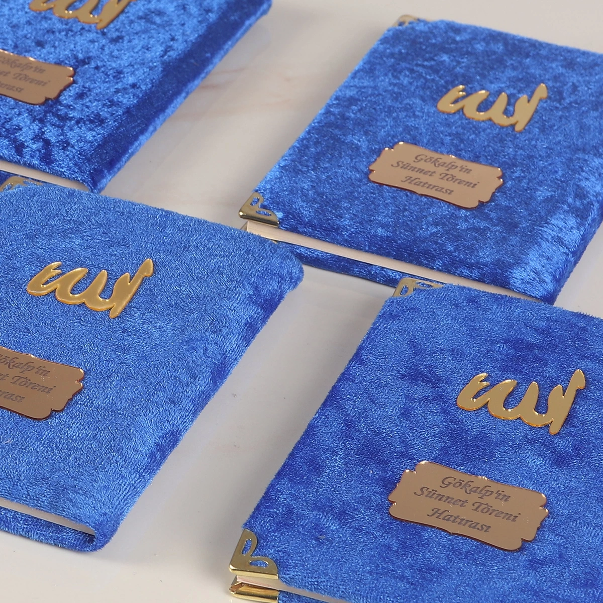 64 Sayfa Saks Mavisi Keseli Kadife Yasin