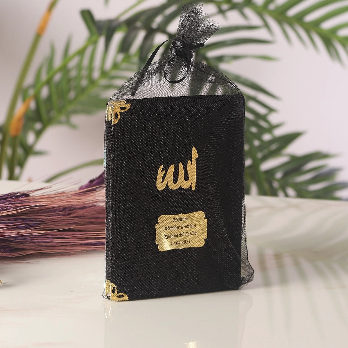 64 Sayfa Siyah Keseli Kadife Yasin