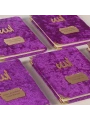 64 Sayfa Mor Kese ve İnci Tesbihli Kadife Yasin