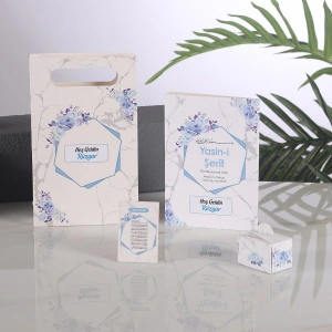 Altıgen Mavi Yasin + Çanta + Lokumluk + Magnet