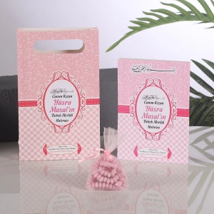 Kalp Pembe Çanta + Yasin + Kese Tesbih