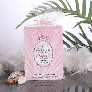 Taç Pembe Tül Kese + Yasin