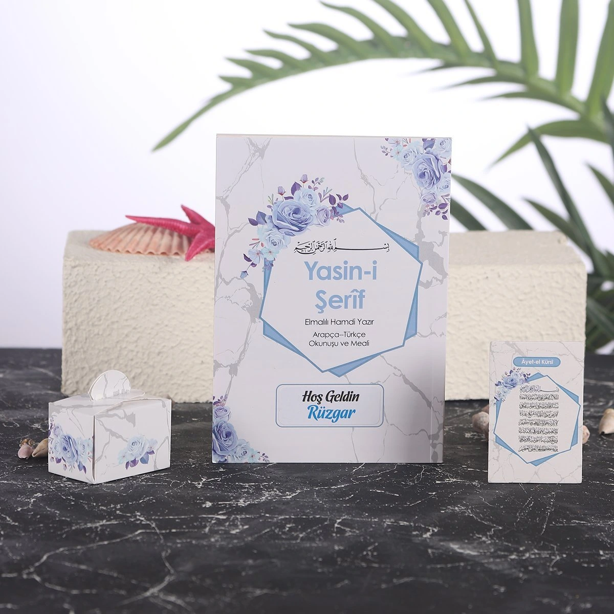 Altıgen Mavi Yasin + Lokumluk + Magnet