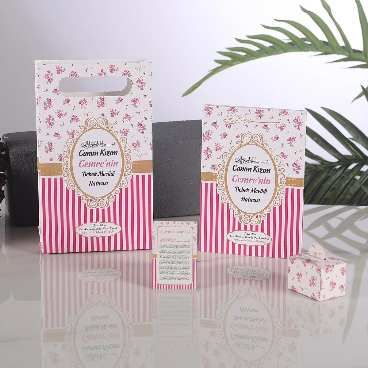 Çizgi Pembe Yasin + Çanta + Lokumluk + Magnet