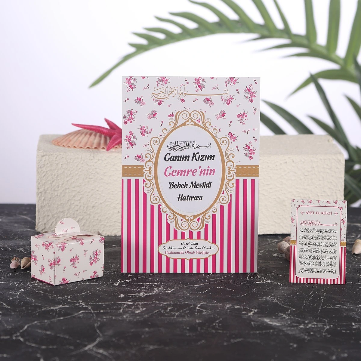 Çizgi Pembe Yasin + Lokumluk + Magnet