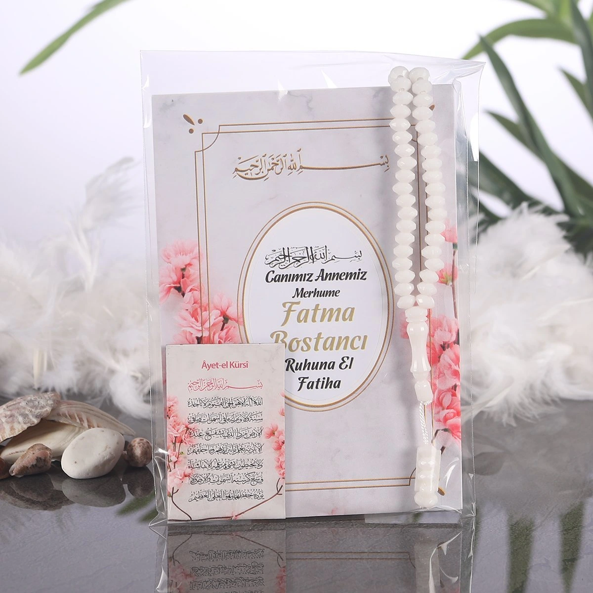 Zerafet Pembe OPP + Yasin + Magnet + Tesbih