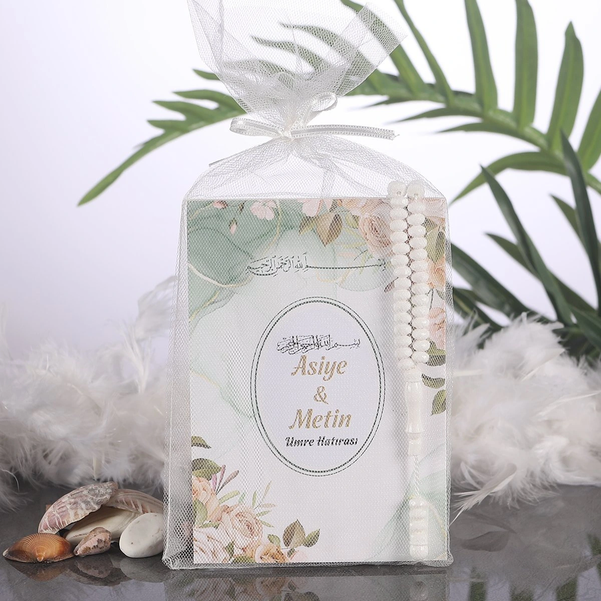 Zerafet Yeşil Tül Kese + Yasin + Tesbih