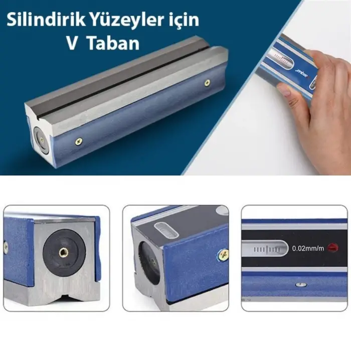 Dasqua 200mm Hassas Düz Makine Su Terazisi 0.02