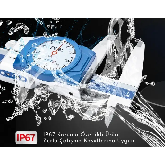 Dasqua 3004-0005 Dijital Ekranlı Saatli Kumpas | 0-150mm