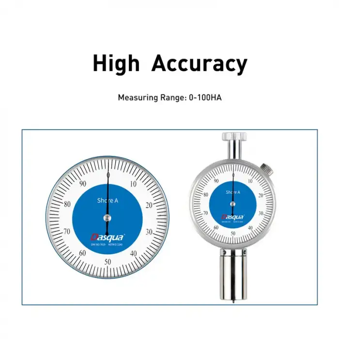 DASQUA Shore A Sertlik Ölçer Test Cihazı 0-100HA Shoremetre Orta ve Yumuşak Malzemeler İçin