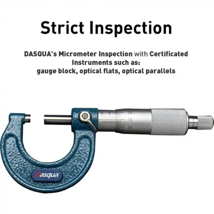 Dasqua 4111-8115A 50-75 Mekanik Mikrometre 0,01 Paslanmaz Mil