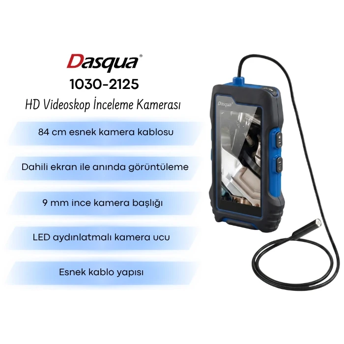 Dasqua 1030-2125 Boroskop | HD Videoskop İnceleme Kamerası