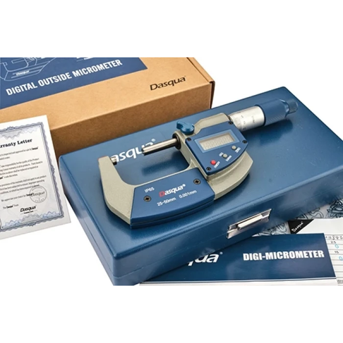 Dasqua 25-50mm Dijital Mikrometre Yağa, Suya, Toza Karşı Korumalı IP65 4410-1110