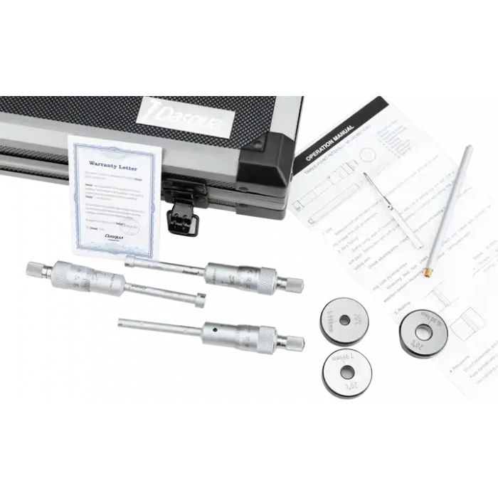 Dasqua 6-12mm Mekanik 3 Ayaklı İç Çap Mikrometre 0,001mm