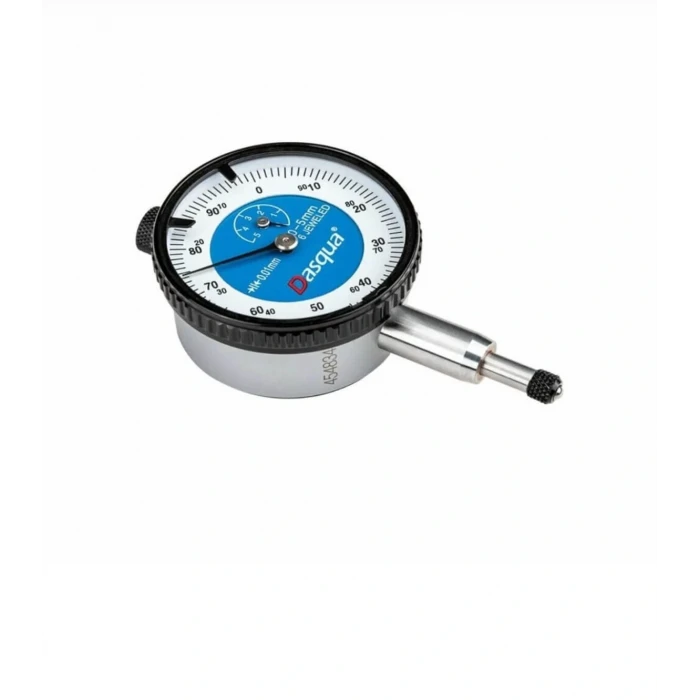 Dasqua  5121-1205 Komparatör Saati | 0-10 mm Ölçüm, 0.01 mm Hassasiyet, Darbe Dayanıklı Gövde