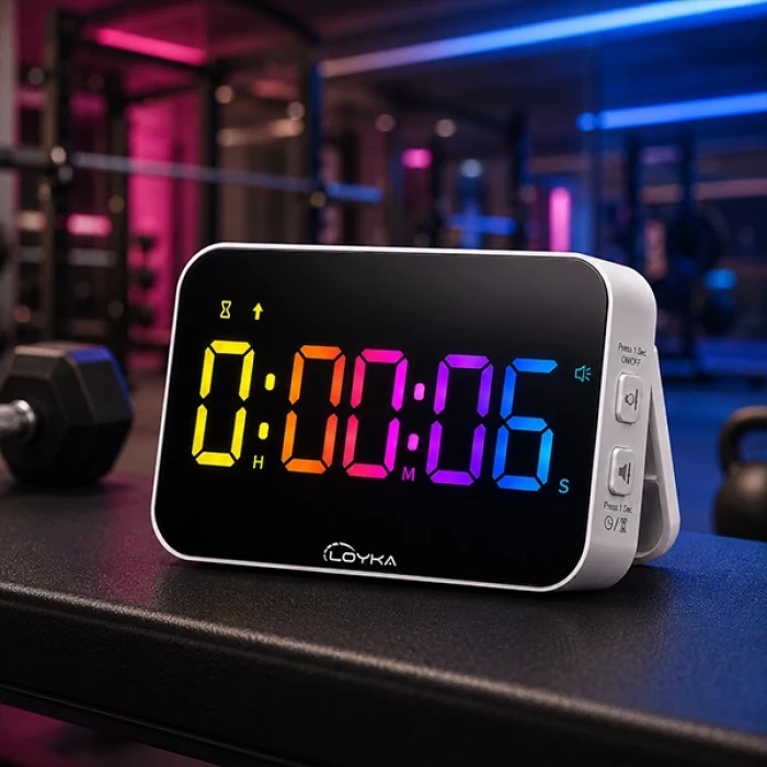 Loyka NEO RGB Renkli LED Dijital Saat | Şarjlı