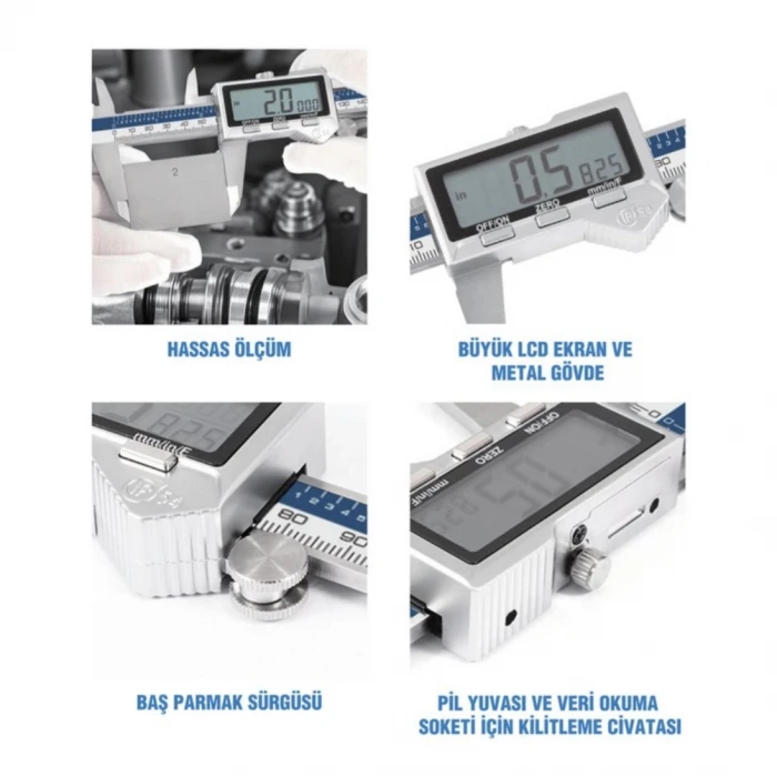 Watano 150mm Dijital Kumpas IP54 Korumalı