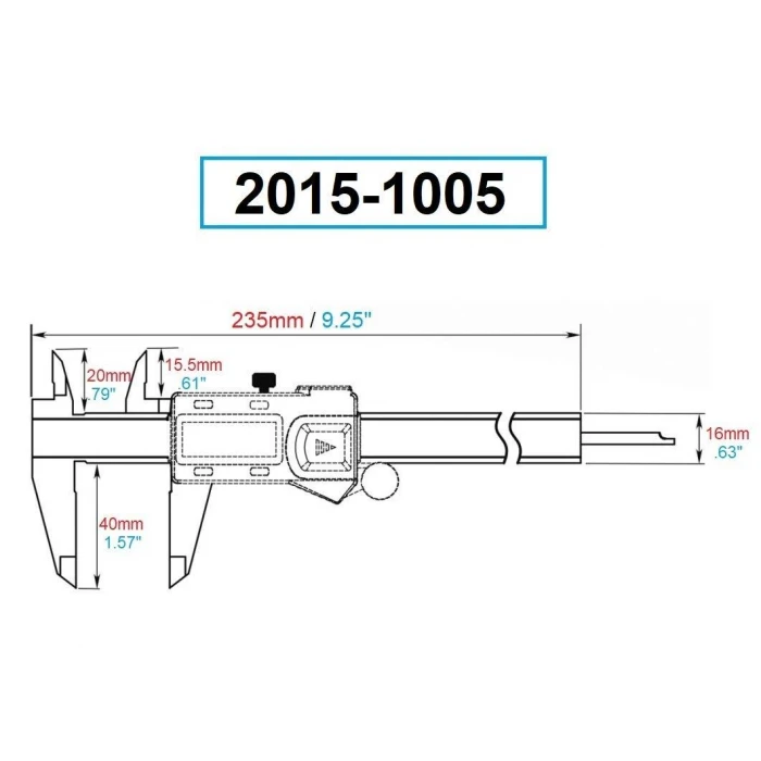Dasqua 150mm  Dijital Kumpas IP67   | Su-Yağ-Toz Geçirmez 2015-1005