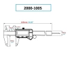 DASQUA 2000-1005   150mm  MAVİ LCD EKRAN DİJ KUMPAS IP54 KORUMALI