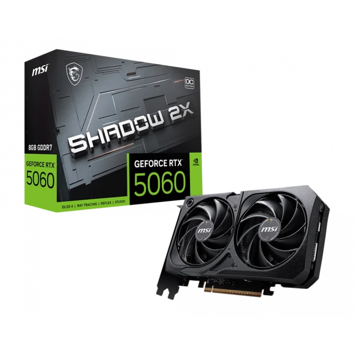 MSI RTX 5060 8G Shadow 2X OC G5060-8S2C 128 Bit GDDR7 8 GB Ekran Kartı