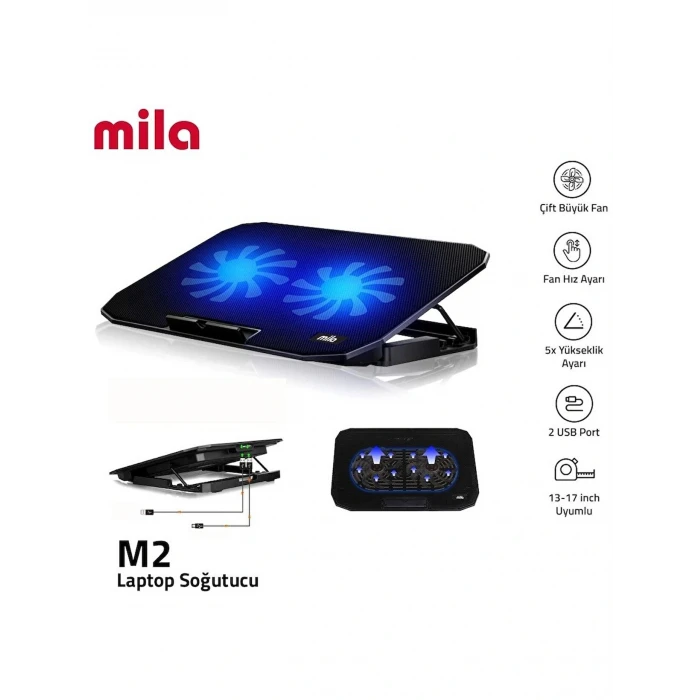 Classone Mila Serisi M2 Notebook Soğutucu/SİYAH