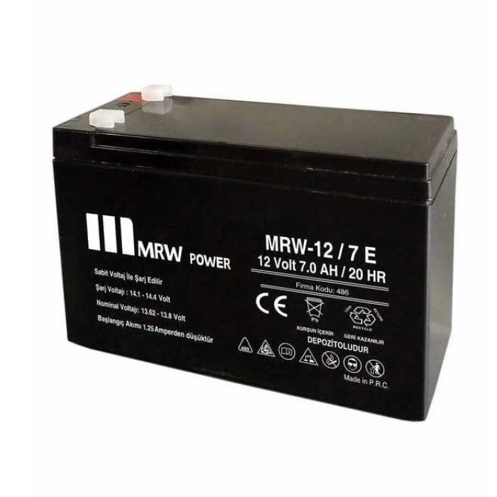 Mrw Power Mervesan MRW-12/7(EKONOMIK) 7 AH Markalı Kurşun Asit Kuru TİP Akü