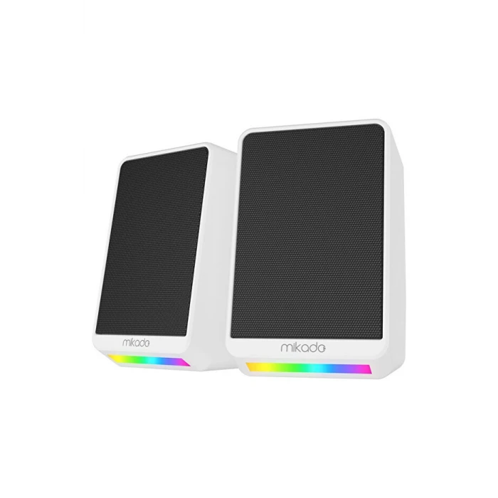 Md-178 2.0 3w-2 Beyaz Rgb Aydınlatmalı Usb 3.5mm Usb 5v Speaker Hoparlör
