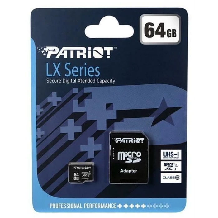 Patriot  64GB LX SERIES UHS-I ADPT MicrosdHc Kart (PSF64GMCSDXC10)