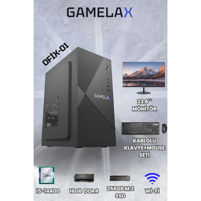 Gamelax Ofix-01- Dahua 23,8 Monitor - Klavye Mouse Full Set