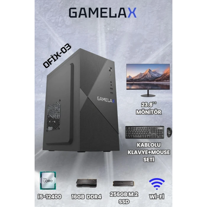 Gamelax Ofix-03- Dahua 23,8 Monitor - Klavye Mouse Full Set