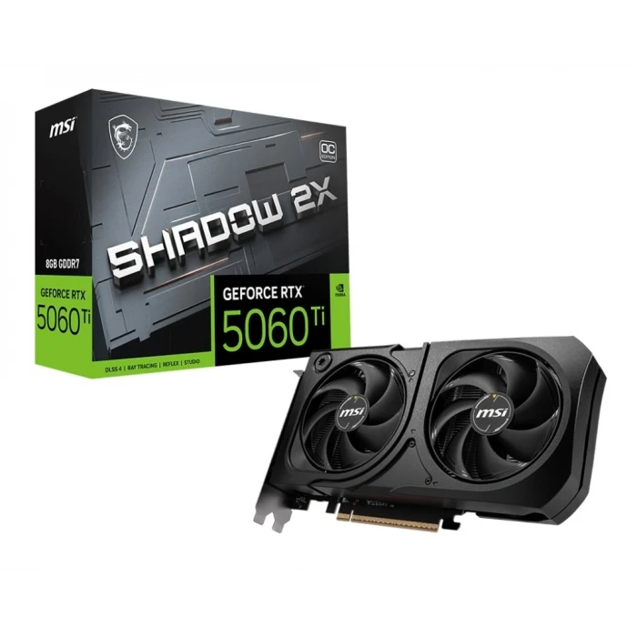 MSI GeForce RTX 5060TI 8G Shadow 2X OC PLUS GDDR7 128Bit DX12 Gaming (Oyuncu) Ekran Kartı