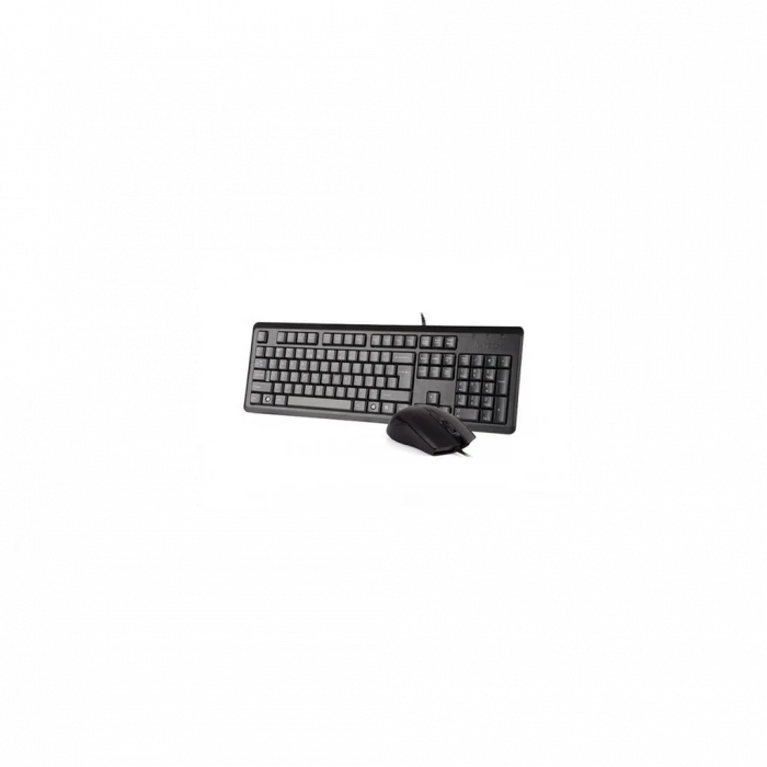 A4 TECH KR-9276, Siyah, USB Kablolu, Türkçe Q, Multimedya, Klavye Mouse Set