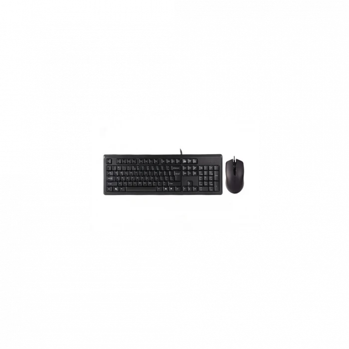 A4 TECH KR-9276, Siyah, USB Kablolu, Türkçe Q, Multimedya, Klavye Mouse Set