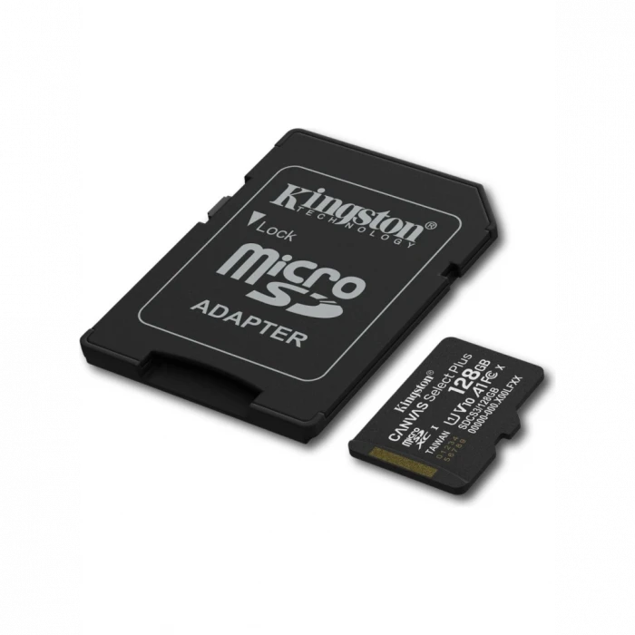 KINGSTON SDCS3/128GB, Canvas Select Plus Gen3 A1, 100Mb/s, MicroSD Kart Bellek (SD Adaptörlü)
