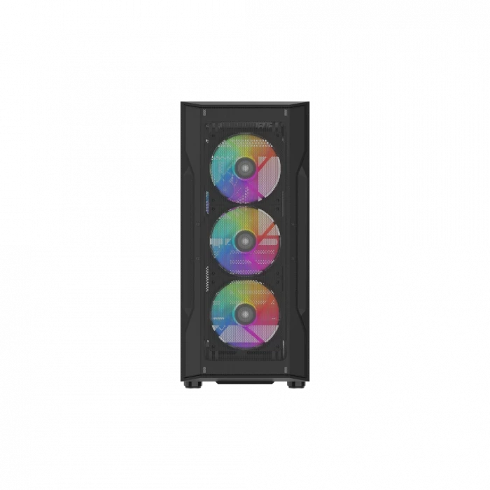 SAMA S40BK Black, H700BK 700W, 80 PLUS, Tempered Glass Panel, Mesh Ön Panel, Type-C, 4x120mm ARGB Fan, ATX, GAMING KASA