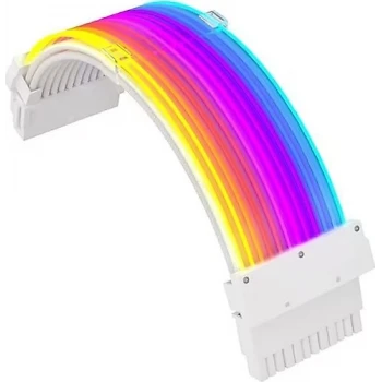 Slv-24P-W Sleeved 24 Pin Anakart Güç Uzatma Kablosu Beyaz ARGB