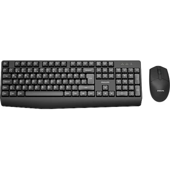 PHILIPS SPT6337B, Siyah, Türkçe Q, 2.4Ghz Kablosuz, Klavye Mouse Set