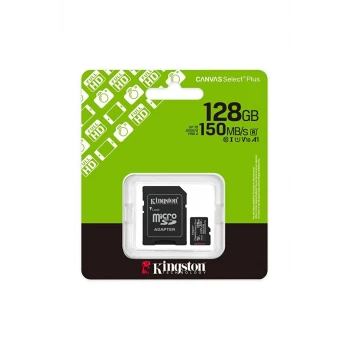 Kingston Canvas Select Plus 128 GB Class 10 Adaptörlü Hafıza Kartı (100MB/S)