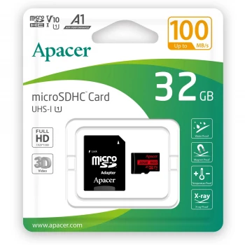 Apacer AP32GMCSH10UB-R Class 10 UHS-I U1 A1 V10 32 GB Micro SD Kart (AP32GMCSH10UB-R)
