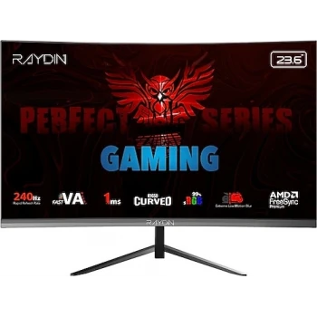 Raydın MM24RFA-240HZ 23.6 1 ms Full HD Curved 240 Hz Oyuncu Monitörü