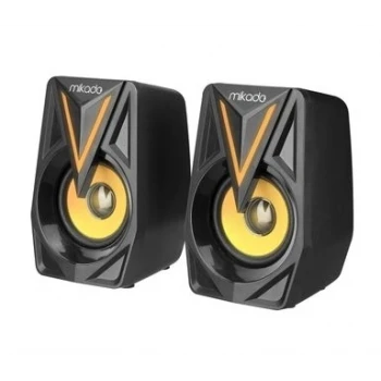 Mikado Glare MD-S23 6 W 1+1 Hoparlör RGB Aydınlatma, USB, Siyah Kasa, Speaker