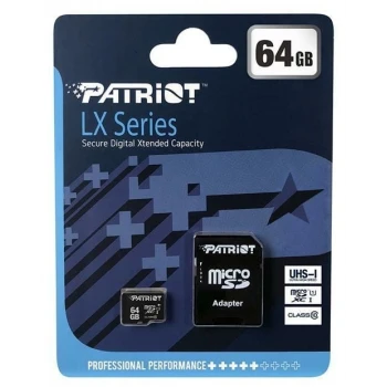 Patriot  64GB LX SERIES UHS-I ADPT MicrosdHc Kart (PSF64GMCSDXC10)