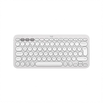 LOGITECH K380S, Pebble Keys 2,  Beyaz, 920-011860, Bluetooth, Türkçe, Q, Multimedya, Mini Klavye