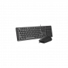 A4 TECH KR-3330S, Siyah, USB Kablolu, Türkçe Q, Multimedya, Klavye Mouse Set