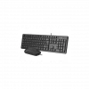 A4 TECH KR-3330S, Siyah, USB Kablolu, Türkçe Q, Multimedya, Klavye Mouse Set